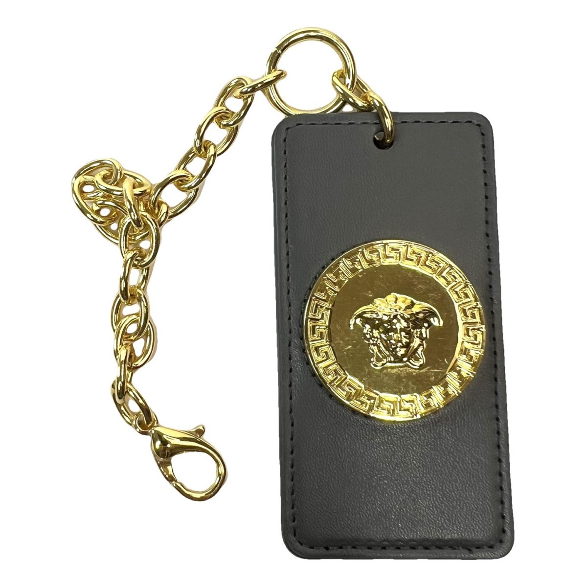 Medusa leather bag charm