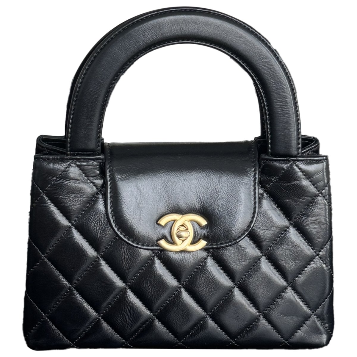 Mini Shopping leather handbag