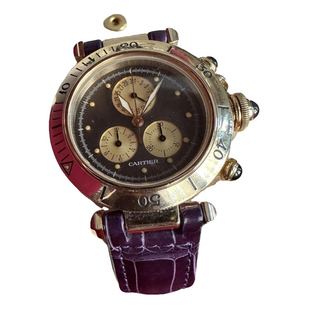 Pasha Chronographe yellow gold watch