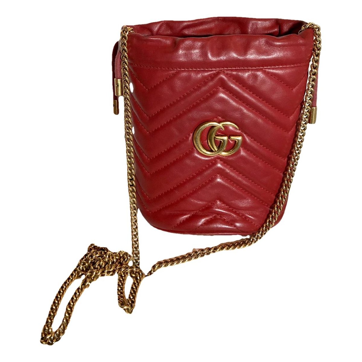 GG Marmont Chain Bucket leather crossbody bag