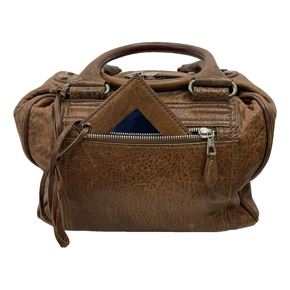 Blackout leather handbag