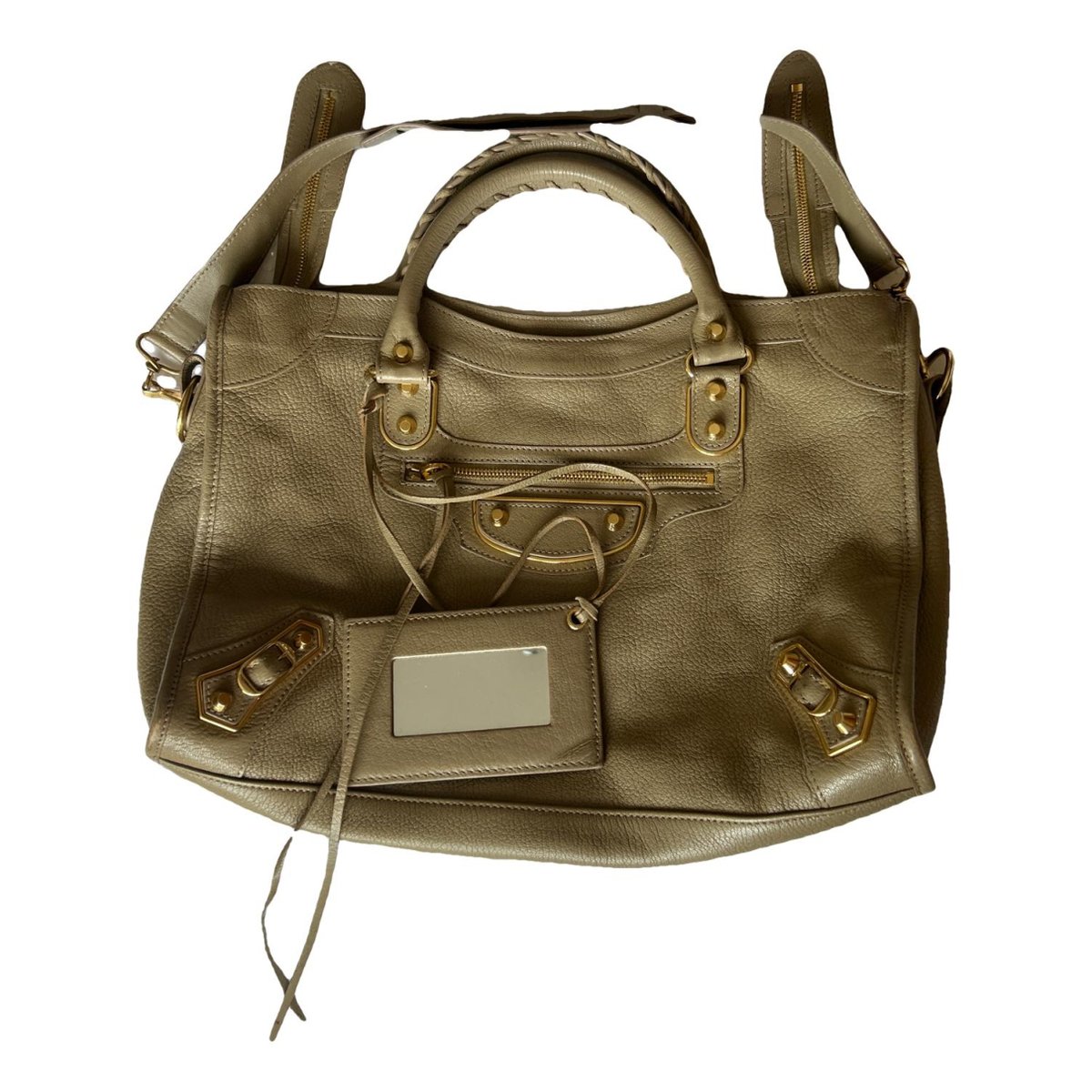 Classic Metalic leather handbag
