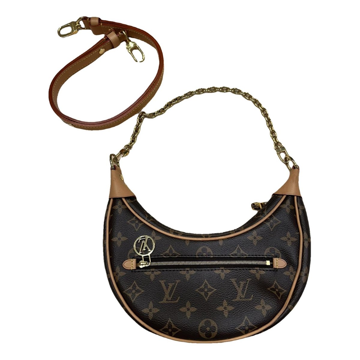 Loop patent leather handbag