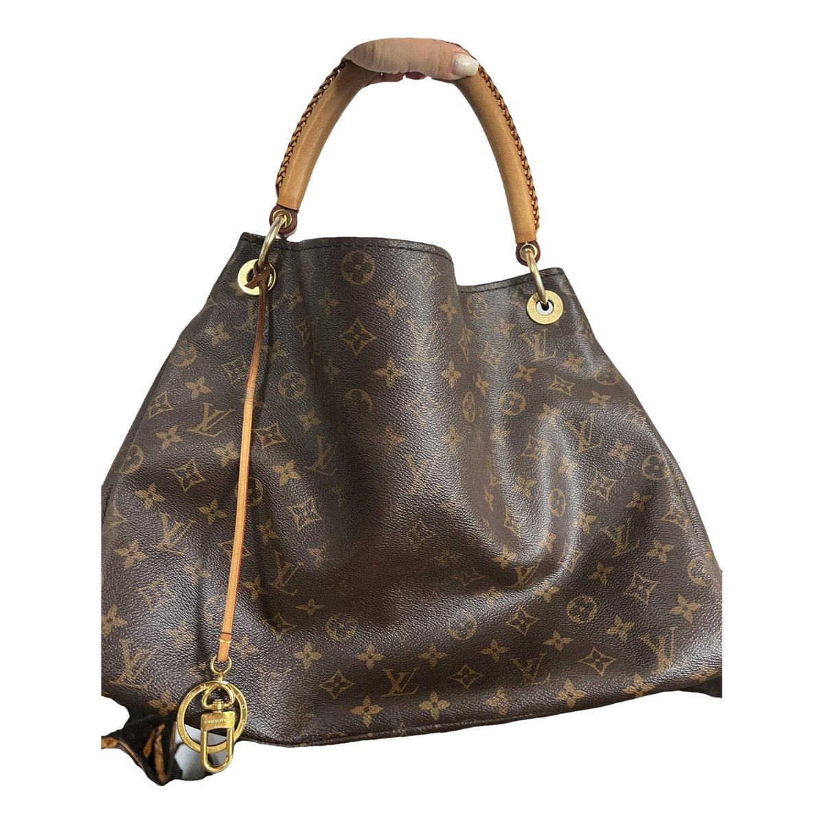 Artsy leather handbag