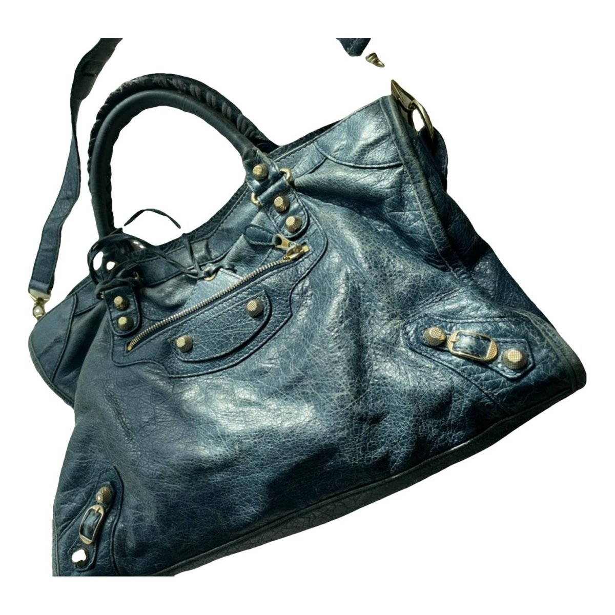 City leather handbag