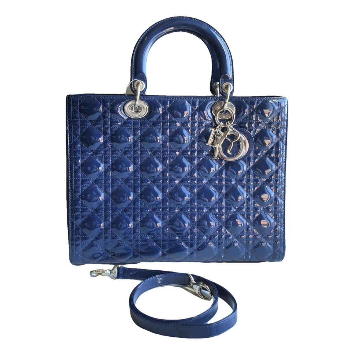 Lady Dior patent leather handbag
