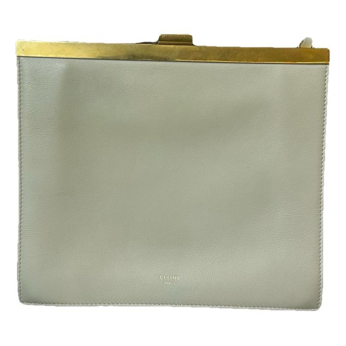 Clasp leather crossbody bag