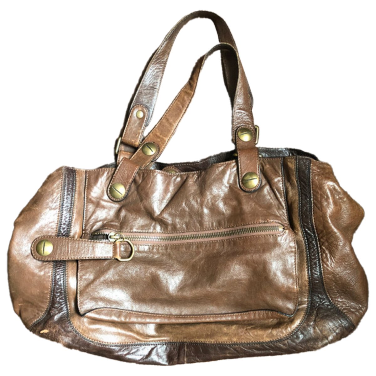 36 H leather travel bag