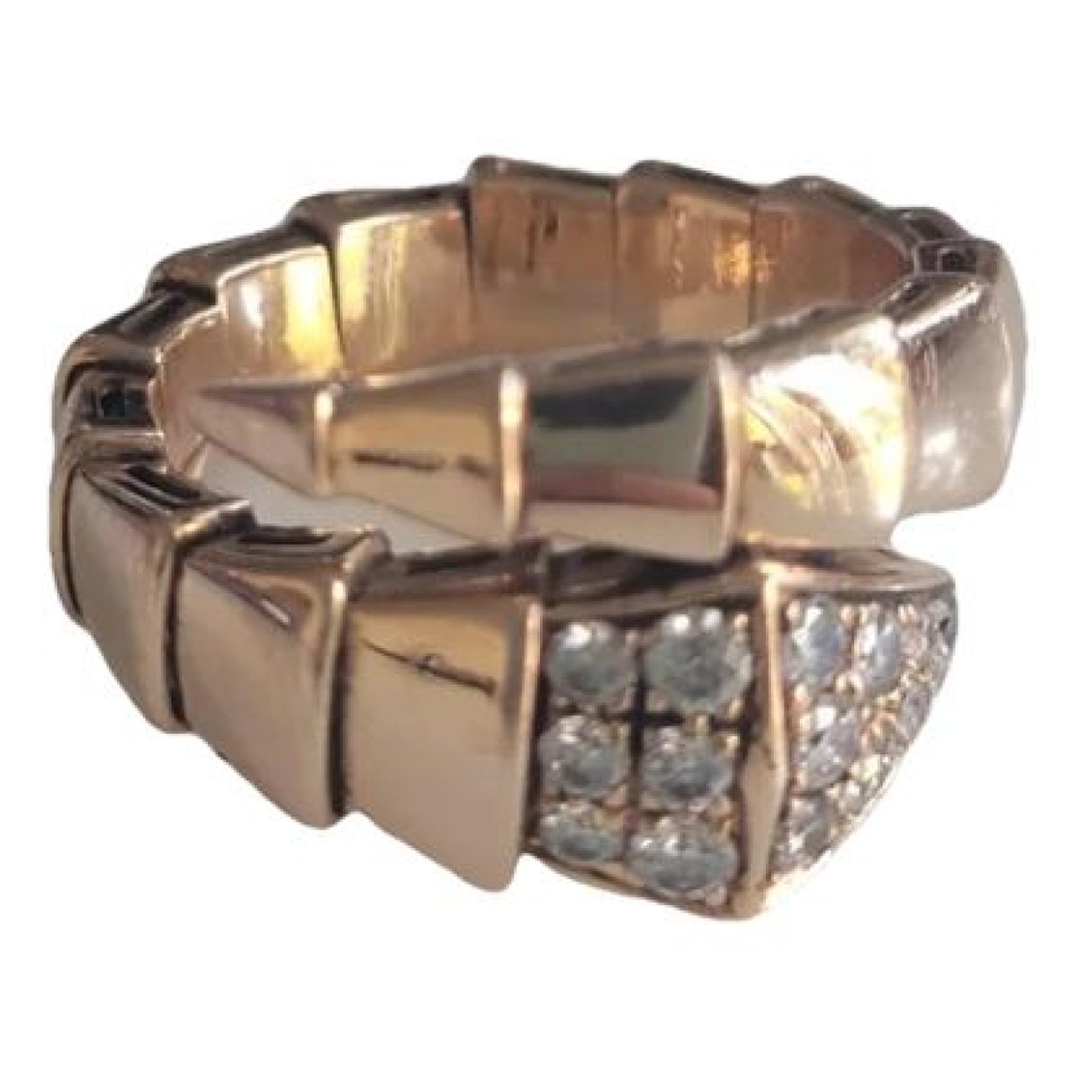 Serpenti Viper pink gold ring