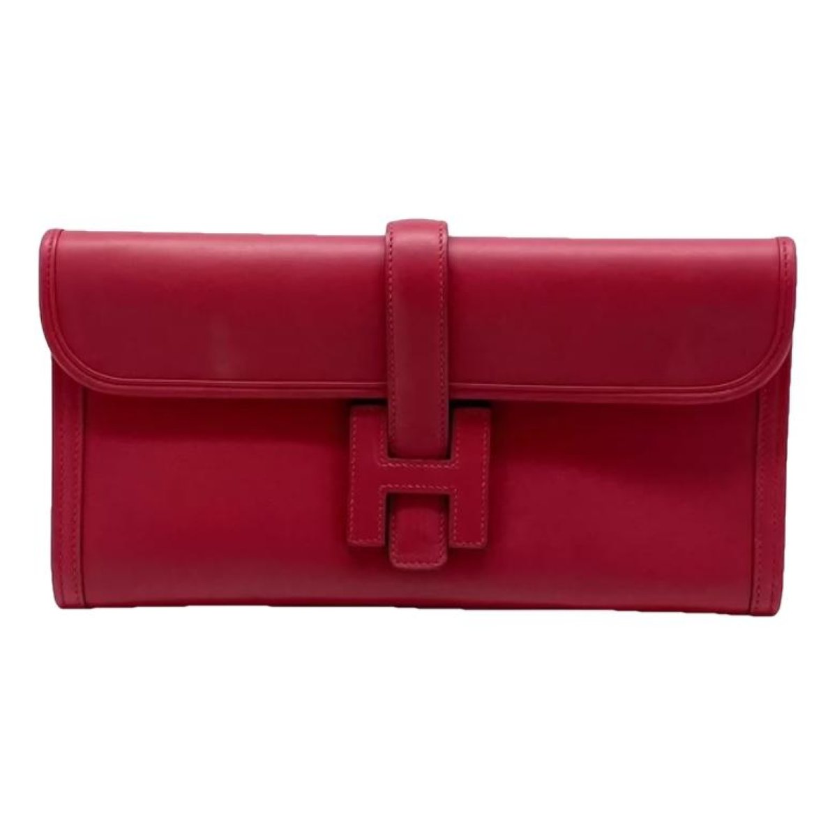 Jige leather clutch bag