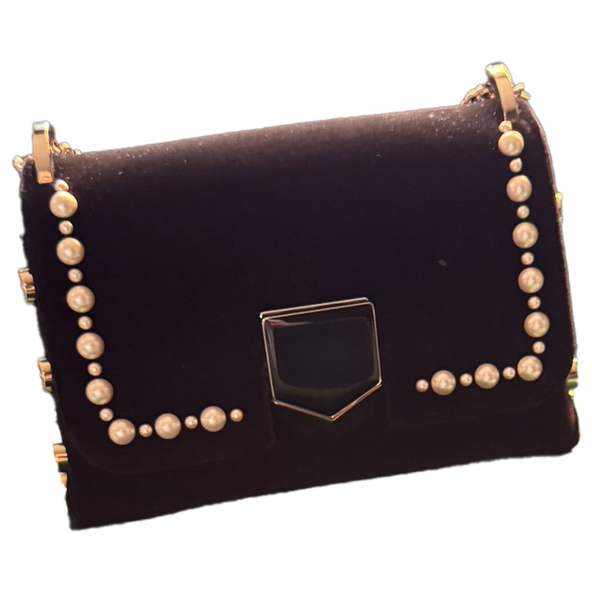 Lockett velvet clutch bag