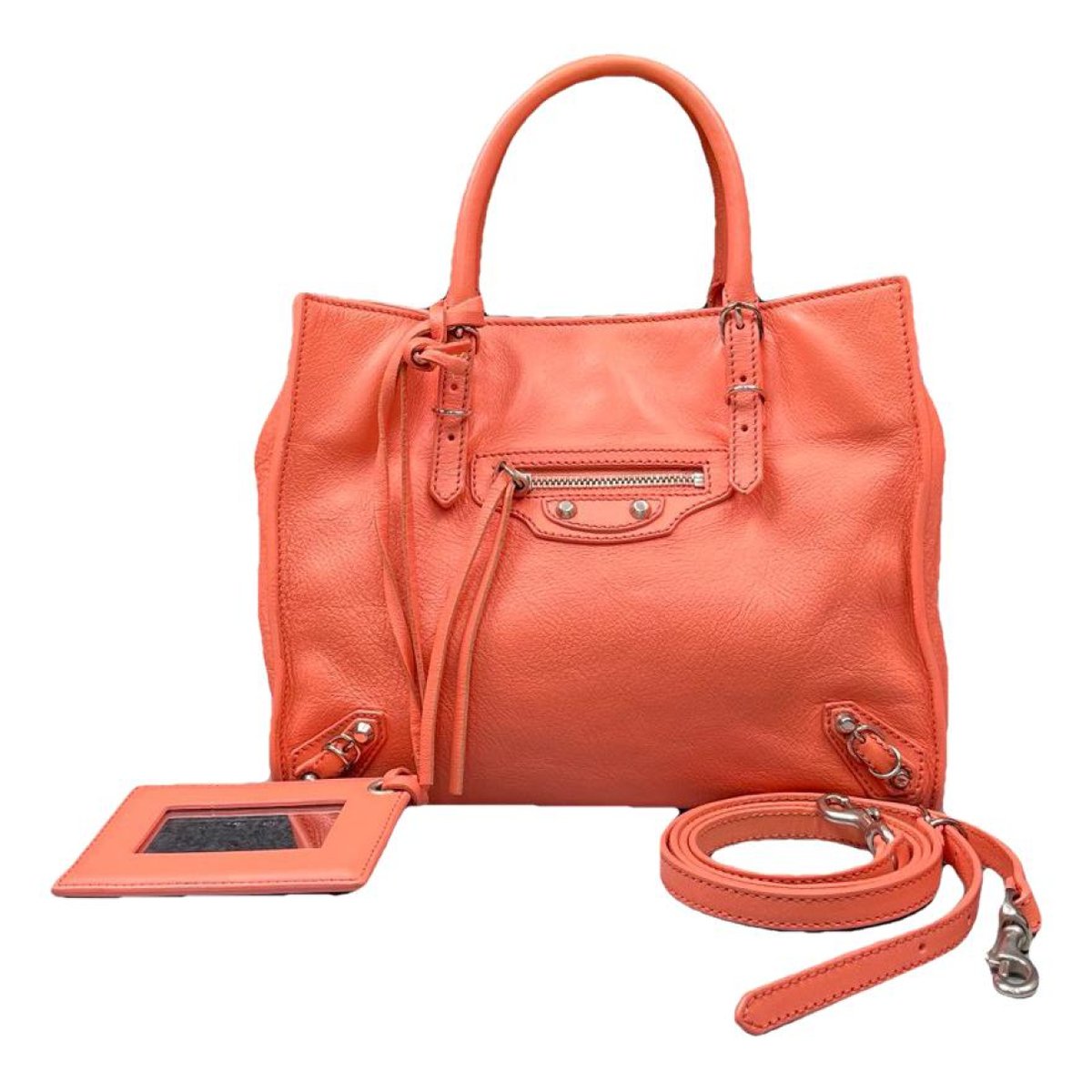 Blackout leather handbag