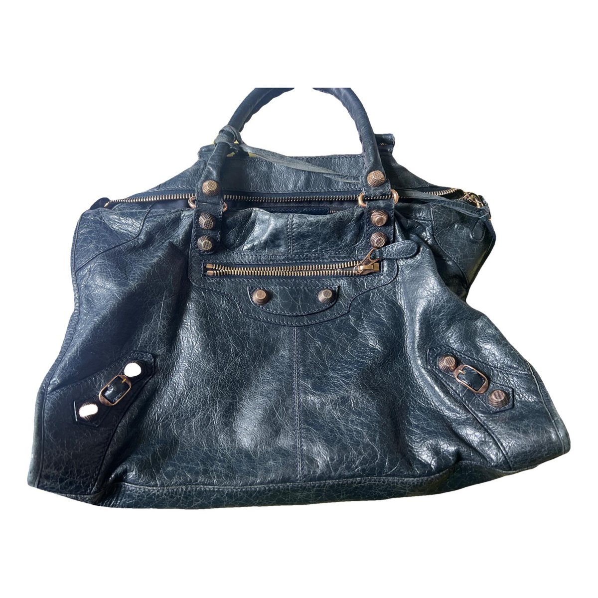 Work leather handbag