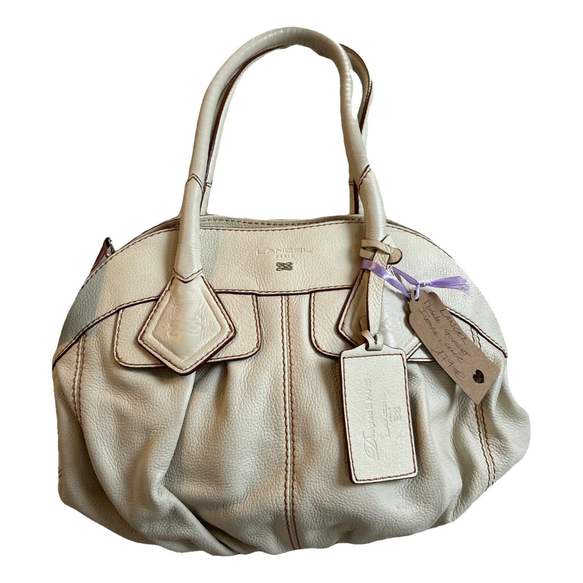 Gousset leather handbag
