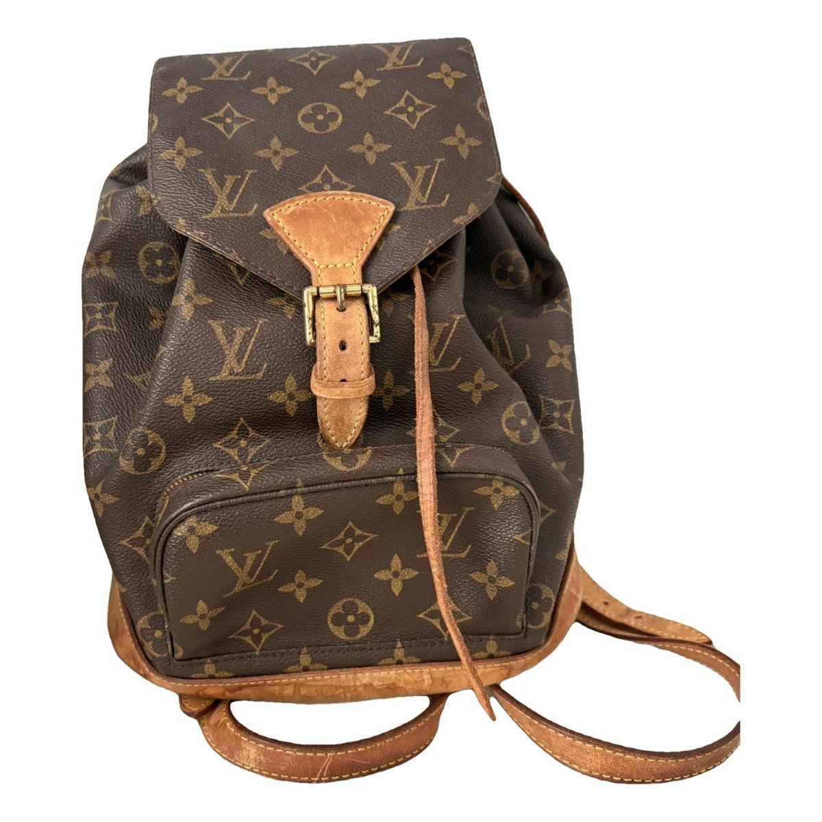 Montsouris Vintage leather backpack