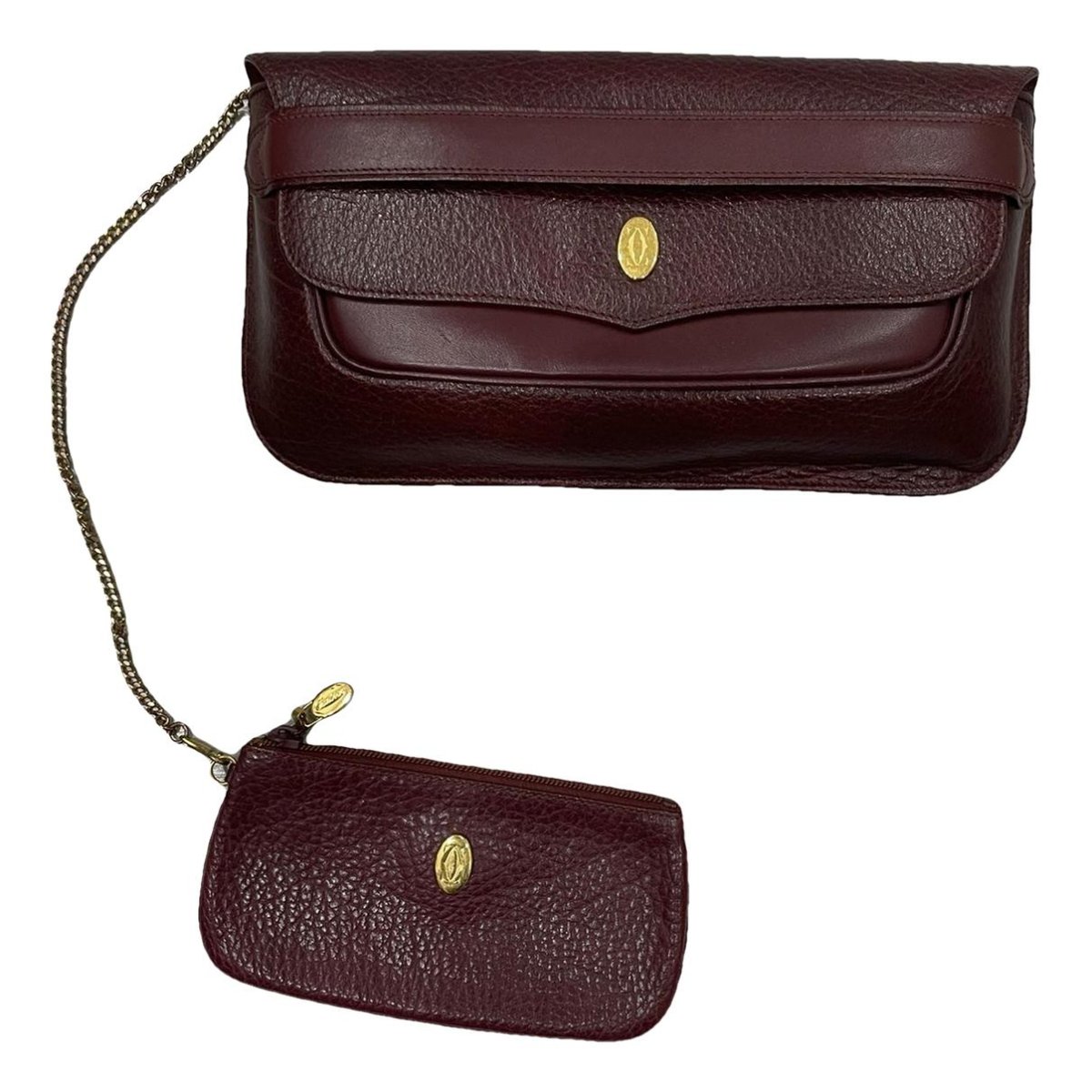 C leather clutch bag