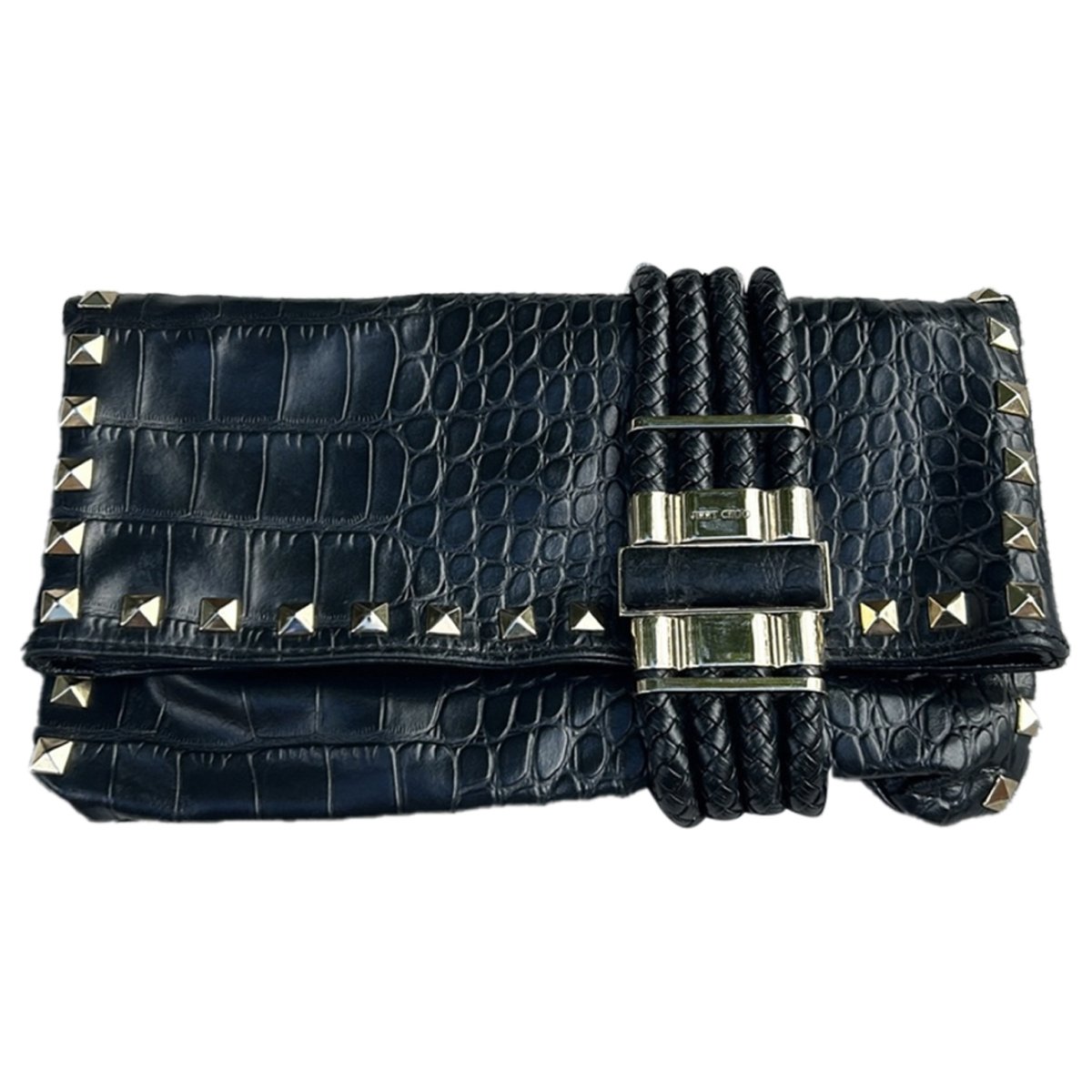 Chandra leather clutch bag