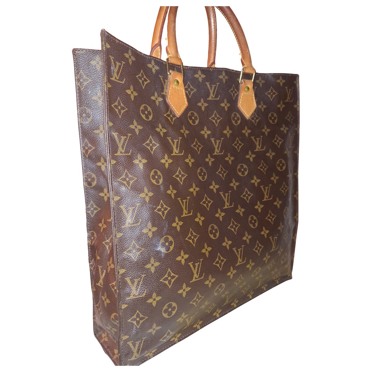 Plat leather handbag