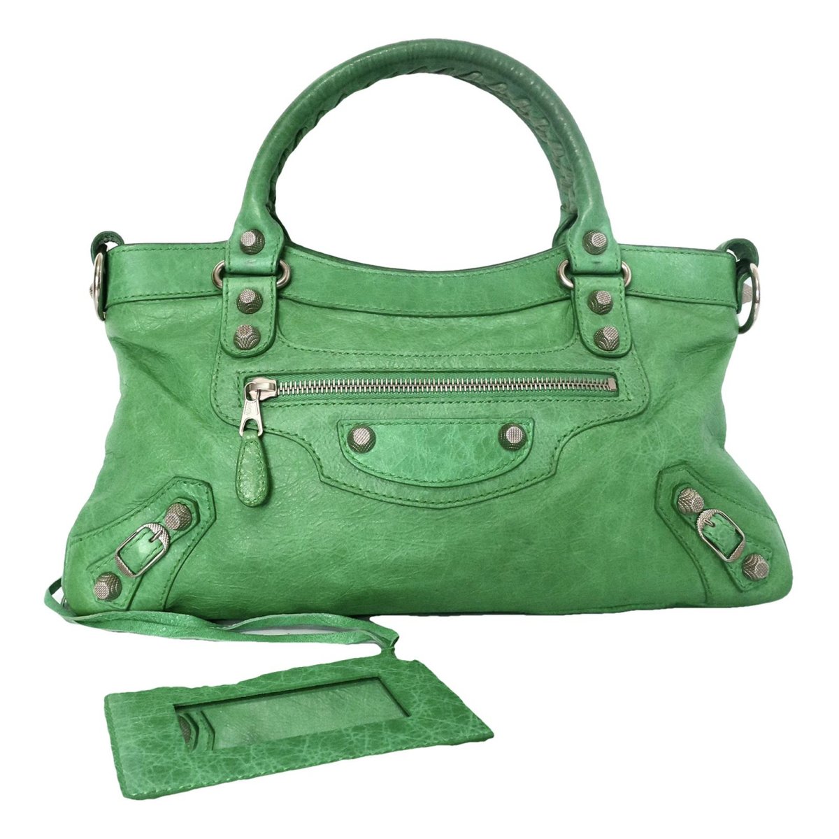 Classic Metalic leather handbag