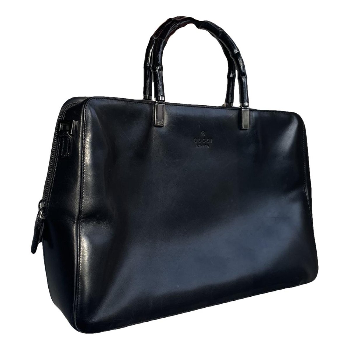 Bamboo leather handbag