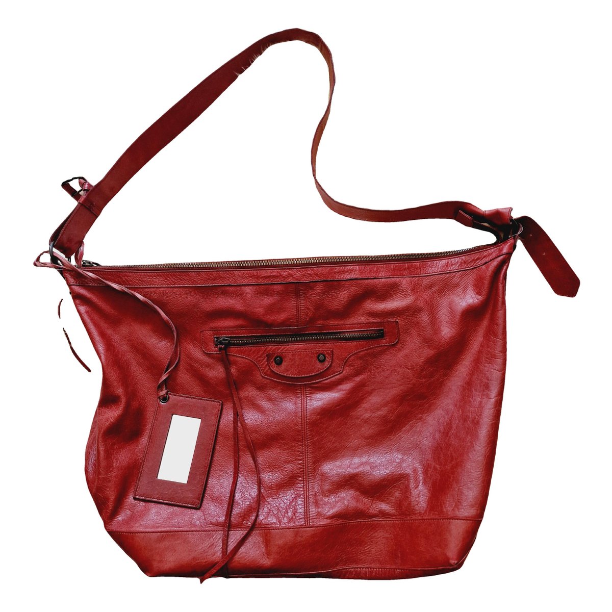 Courier XL leather crossbody bag
