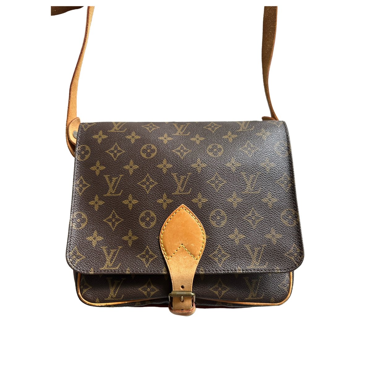 Cartouchière leather crossbody bag
