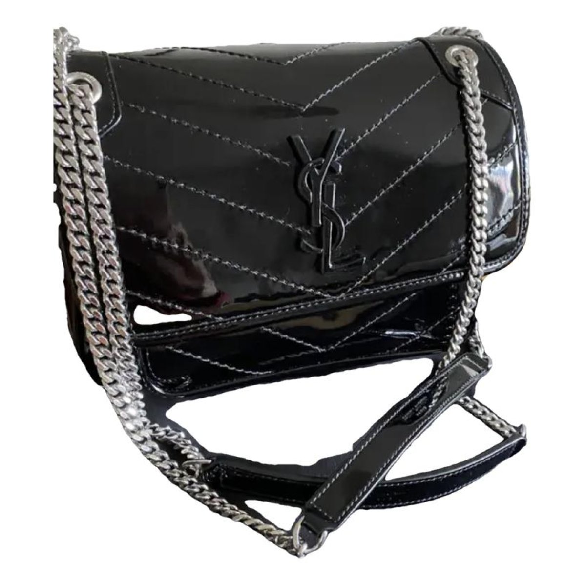 Niki patent leather crossbody bag