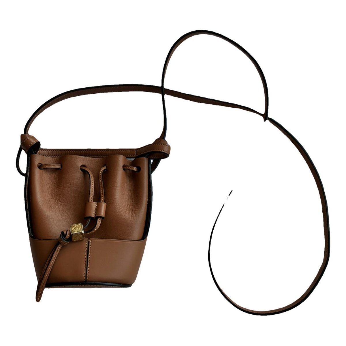 Balloon leather handbag