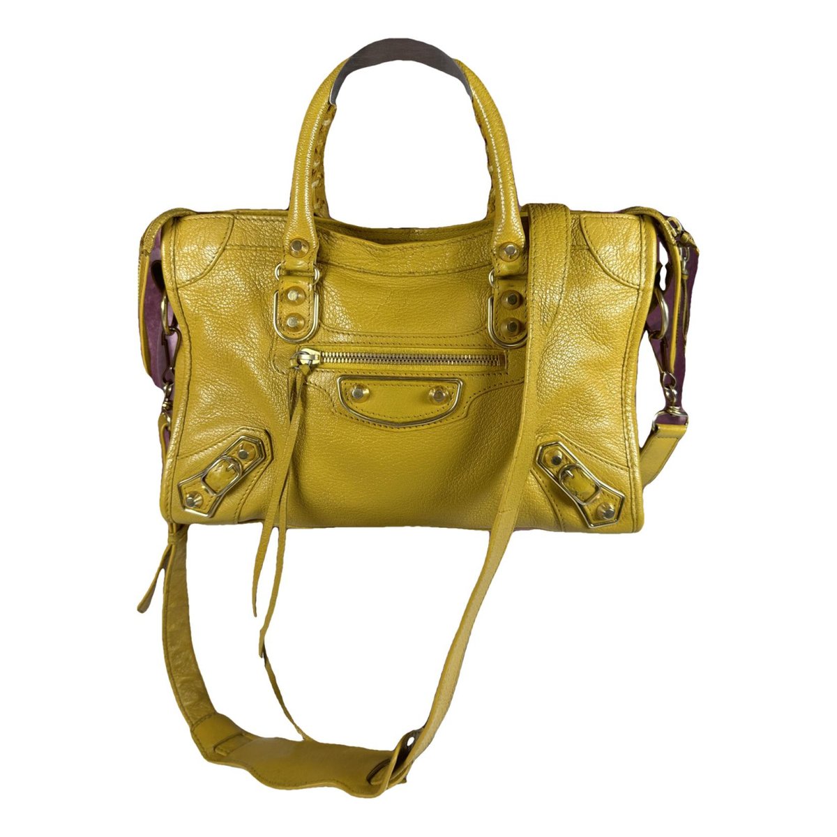 Classic Metalic leather handbag
