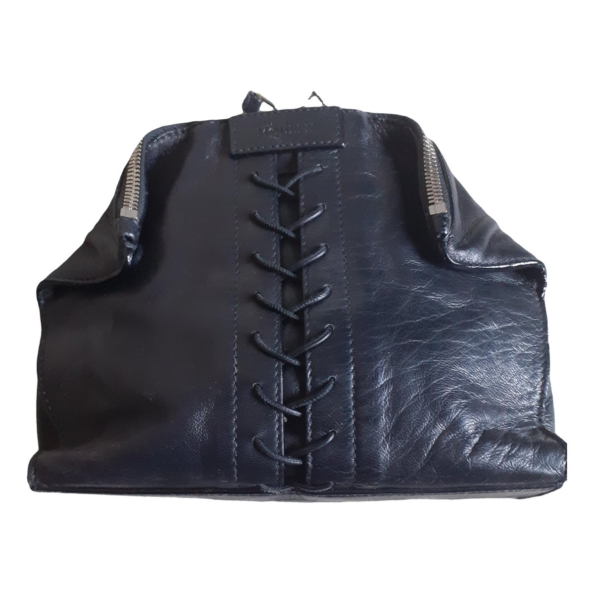 Manta leather clutch bag