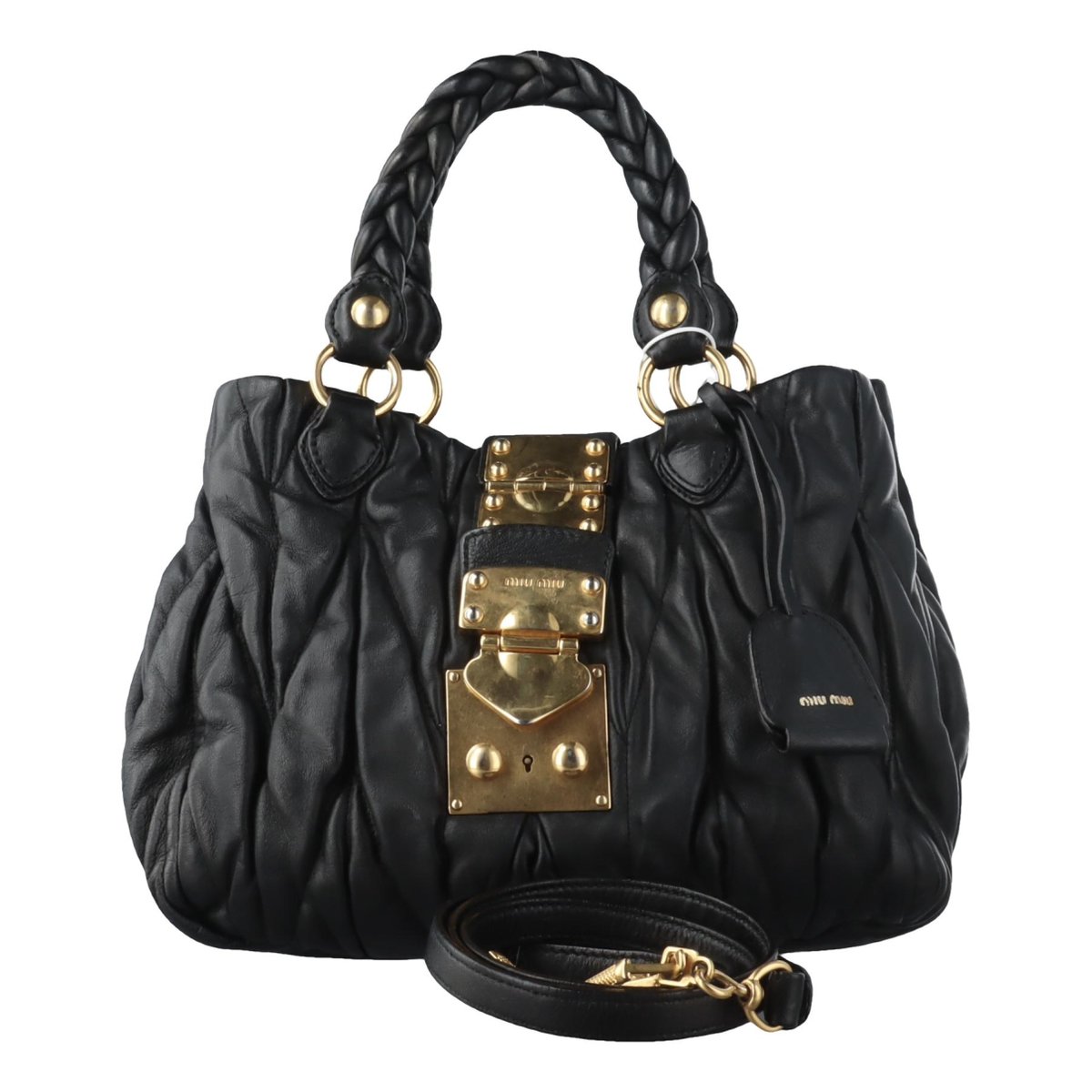 Miu Belle leather crossbody bag