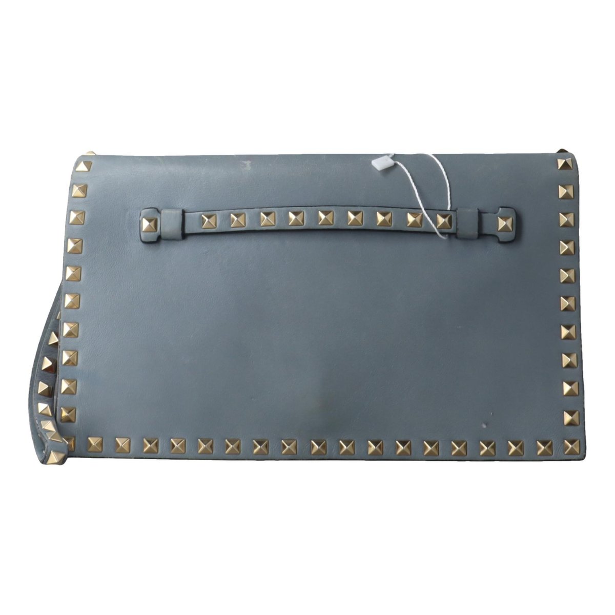 Rockstud leather clutch bag