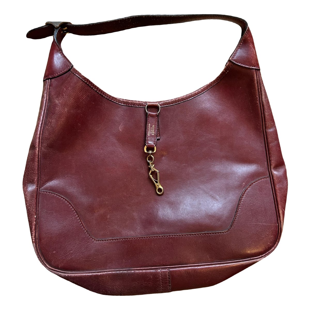 Trim leather handbag