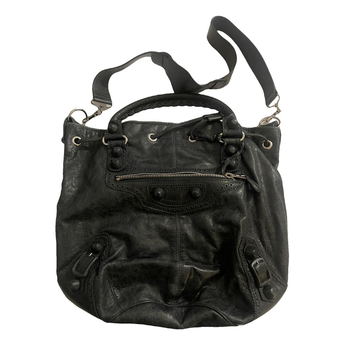 Courier XL leather crossbody bag