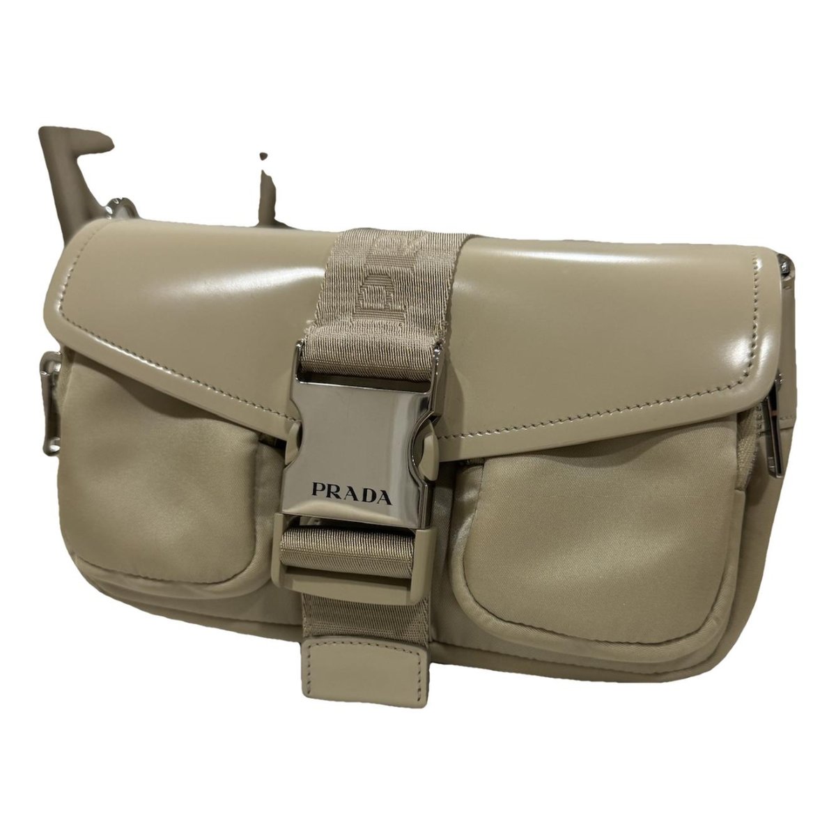 Prada Pocket patent leather crossbody bag