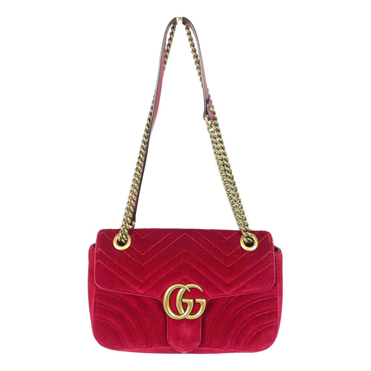 GG Marmont Flap velvet crossbody bag