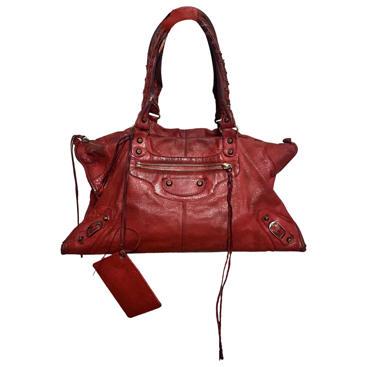 Work leather handbag