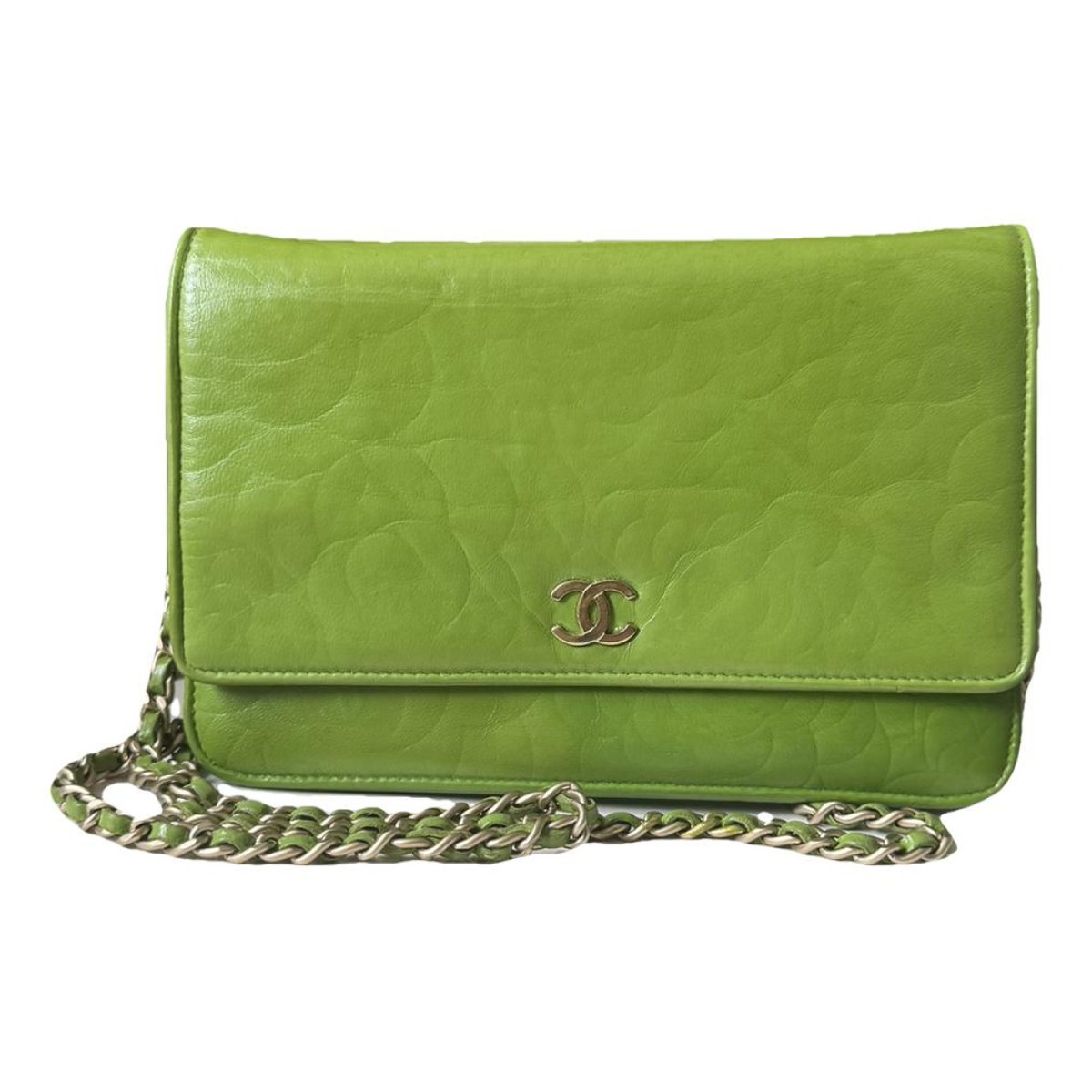 Wallet On Chain leather crossbody bag