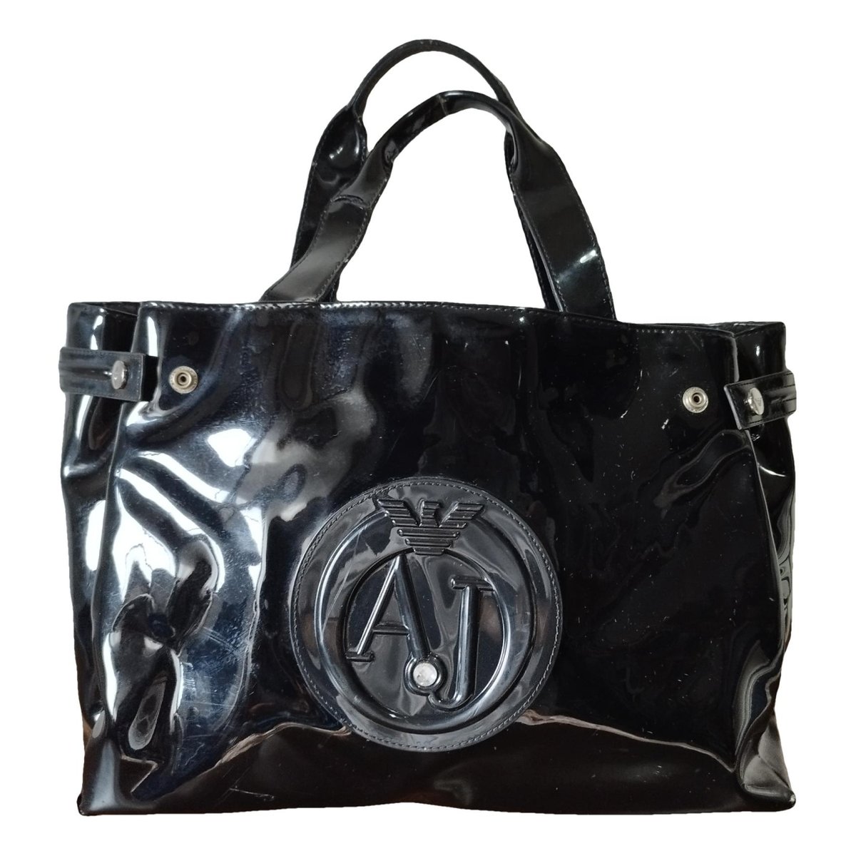 Patent leather tote
