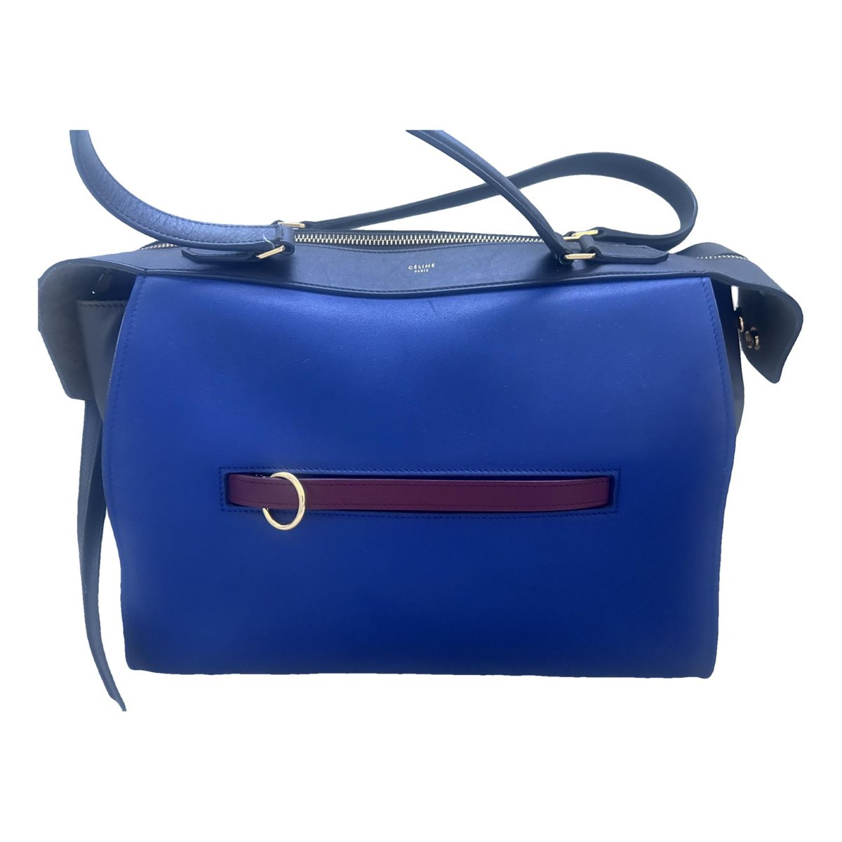 Ring leather handbag