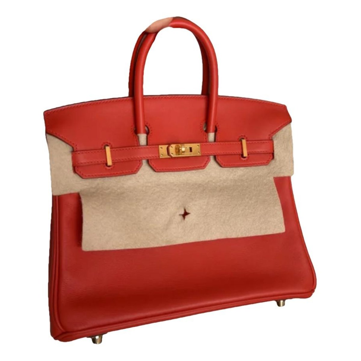 Birkin 25 leather handbag