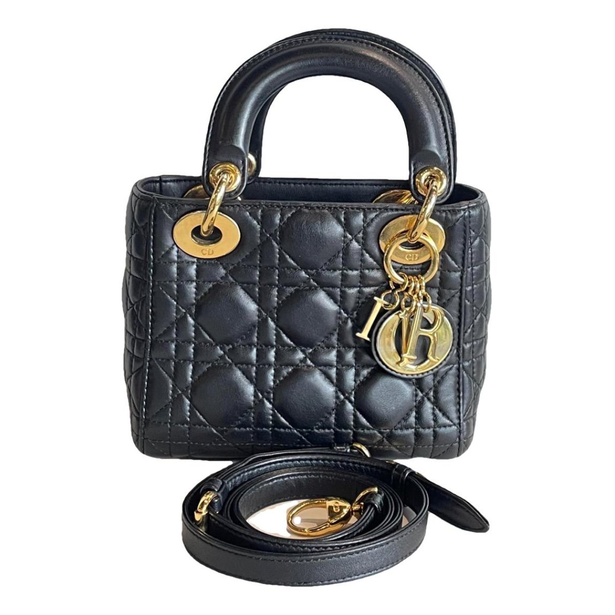 Lady Dior leather crossbody bag