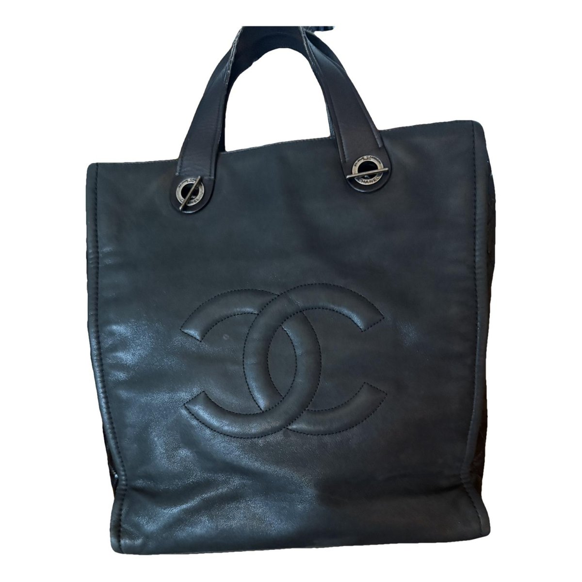 Vintage CC Chain leather tote