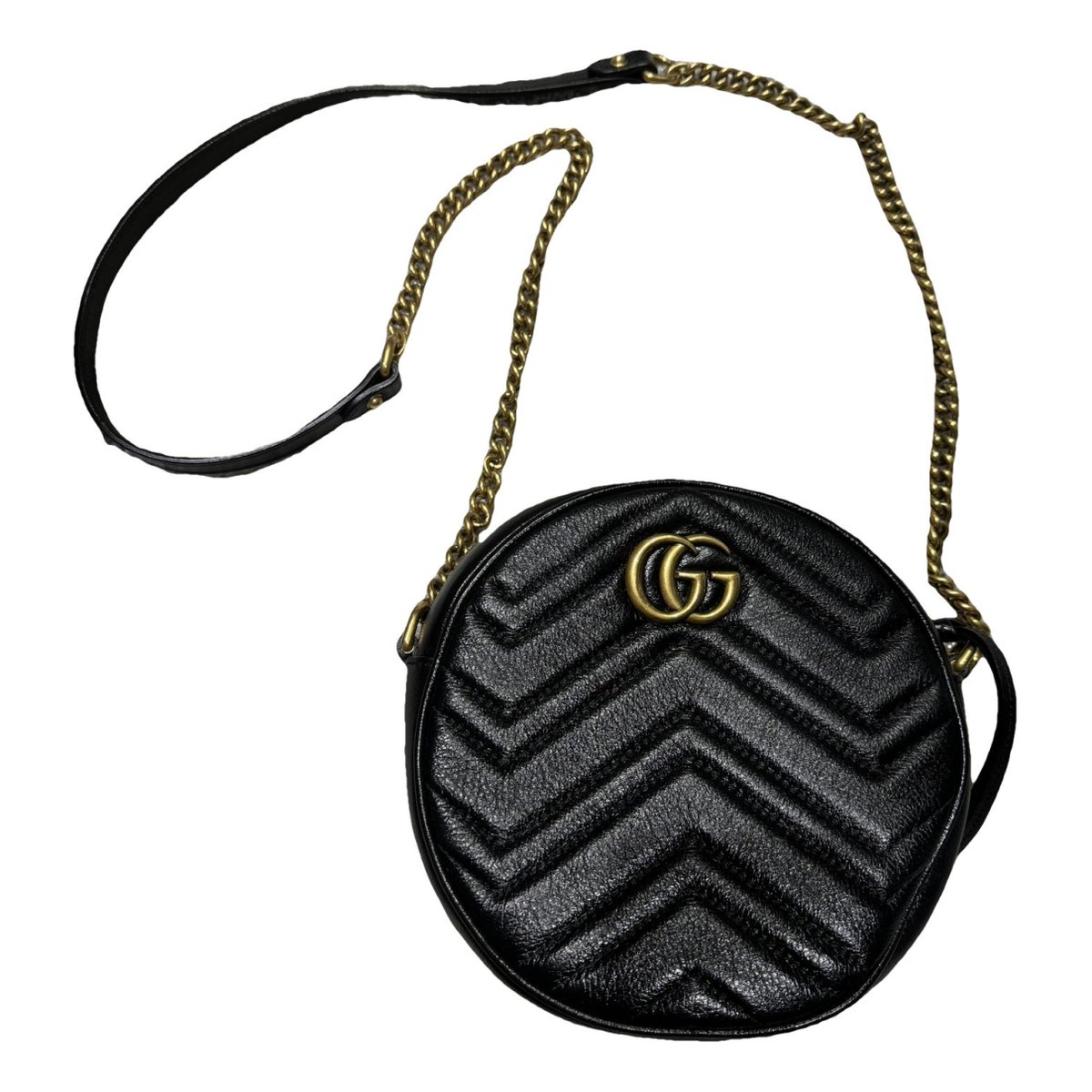 GG Marmont Round leather crossbody bag