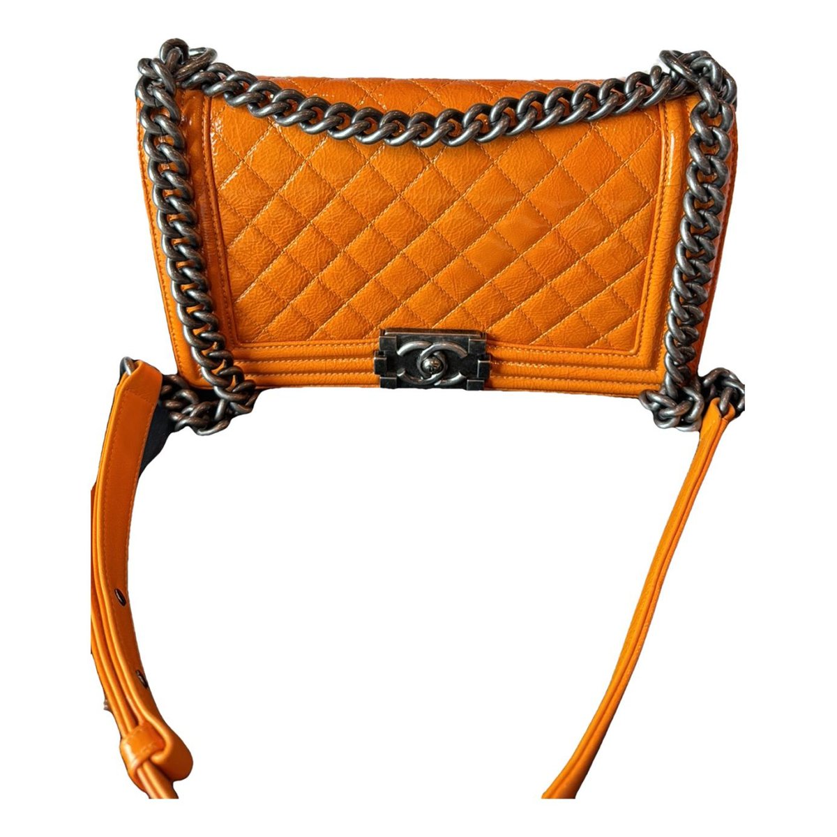 Boy patent leather crossbody bag