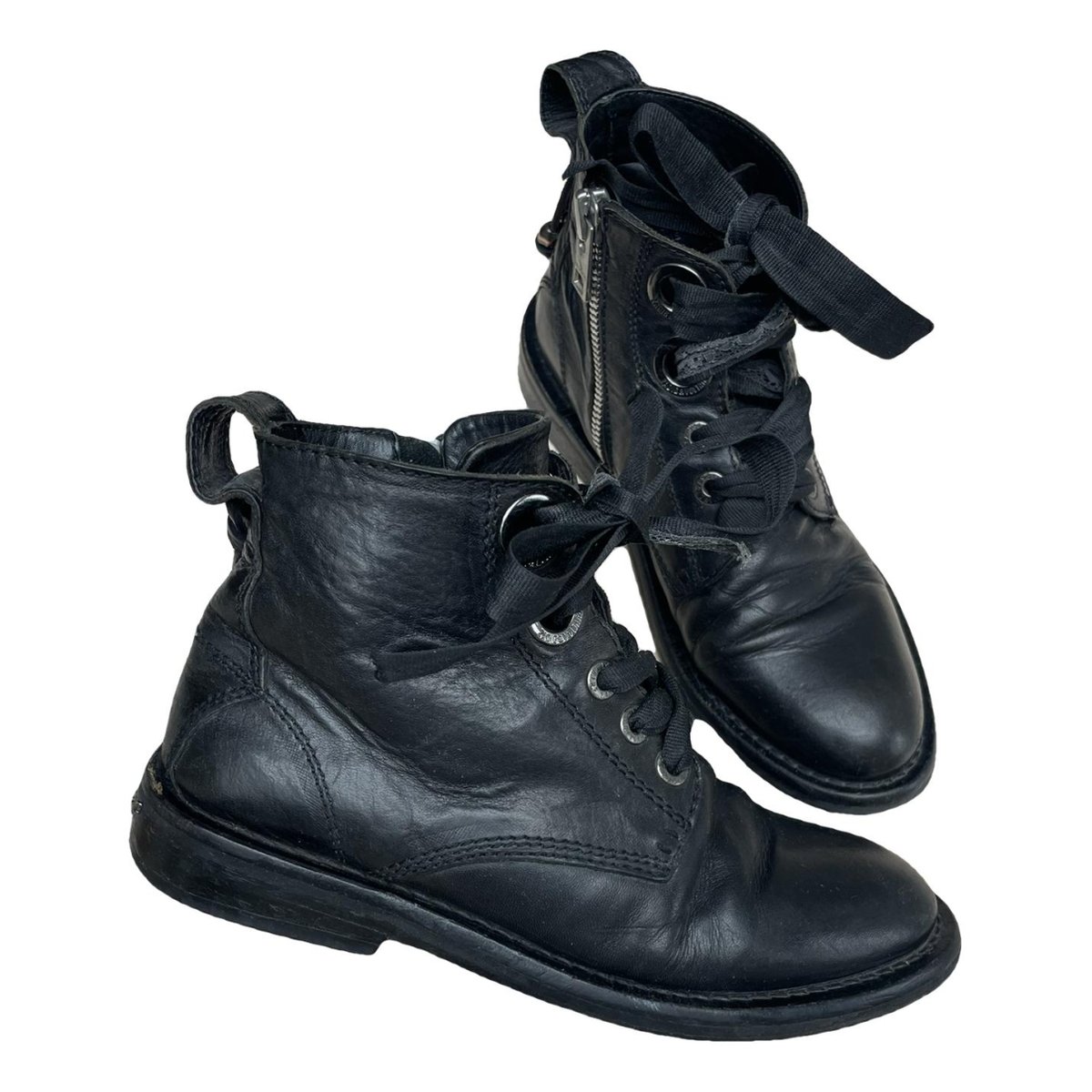 Laureen Roma leather biker boots