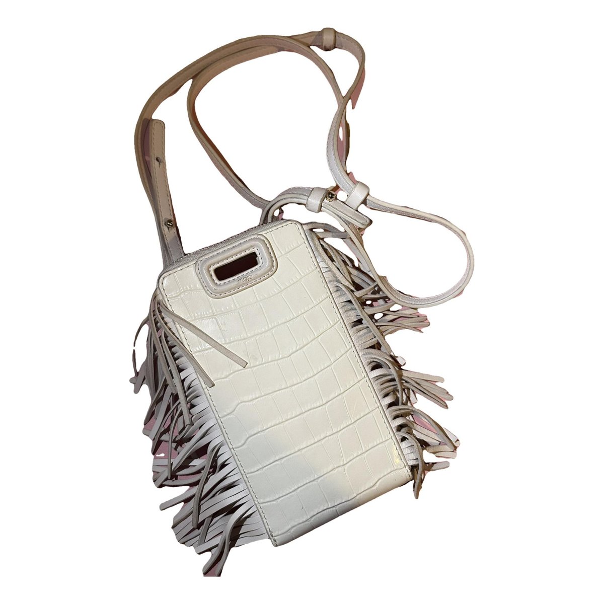 Sac M leather clutch bag