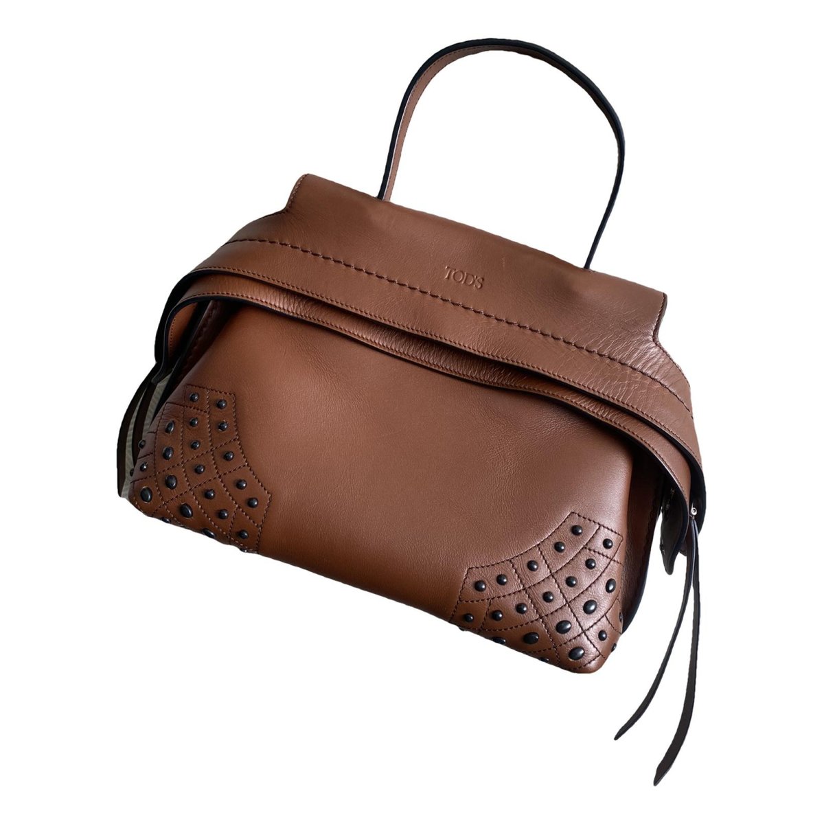 Wave leather handbag