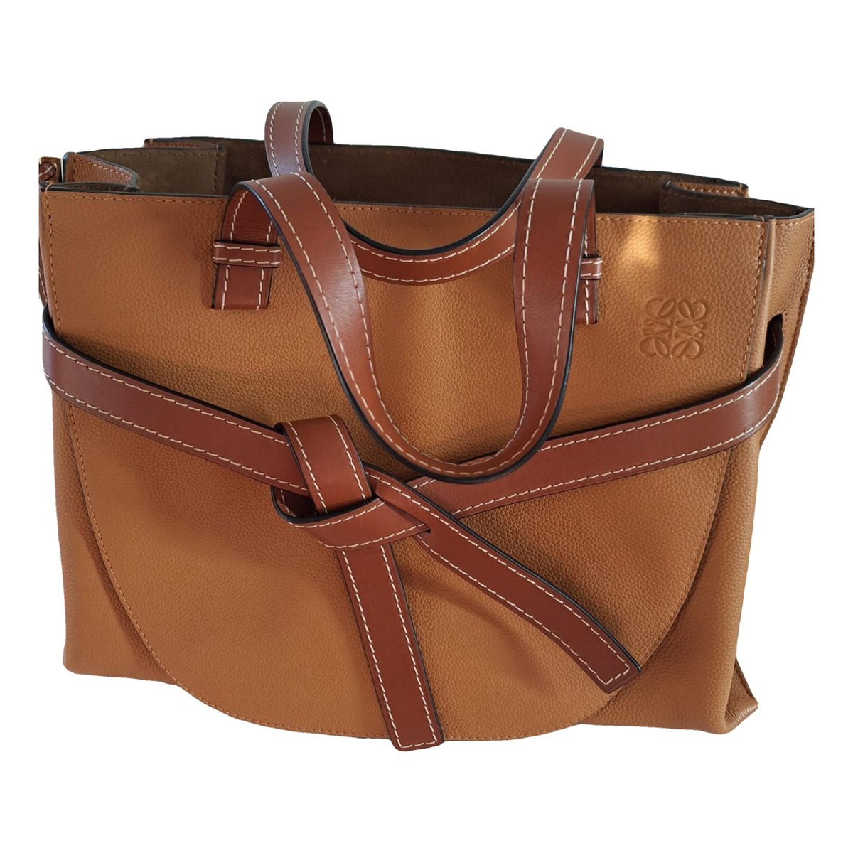 Gate Top Handle leather tote