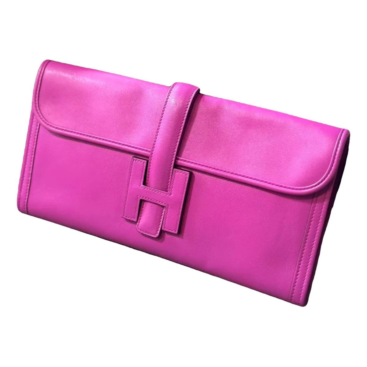 Jige leather clutch bag